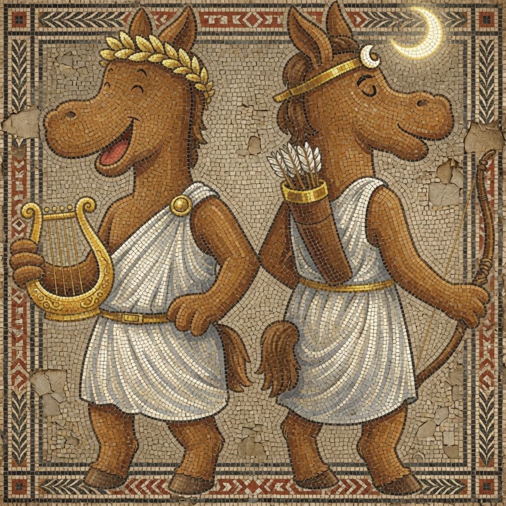 Les jeudis de l'été : les jumeaux de l'Olympe en mosaïque