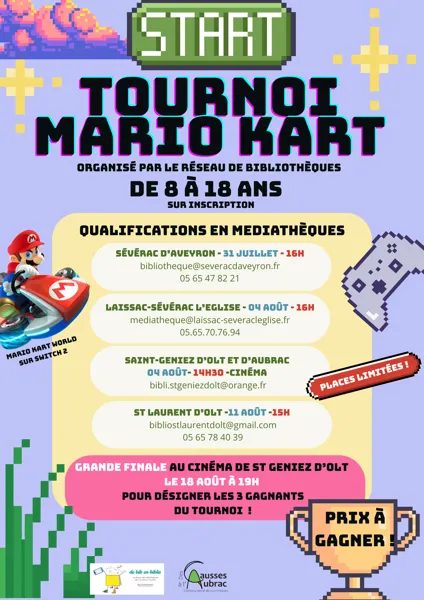 Tournoi Mario Kart au cinéma  de St Geniez d'Olt