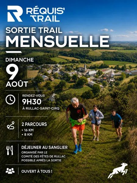 RÉQUIS'TRAIL- Sortie trail mensuelle à Rullac-Saint-Cirq