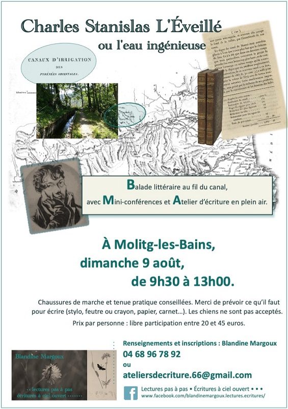 BALADE LITTERAIRE ET ATELIER D'ECRITURE : "CHARLES STANISLAS, L'EVEILLE OU L'EAU INGENIEUSE"
