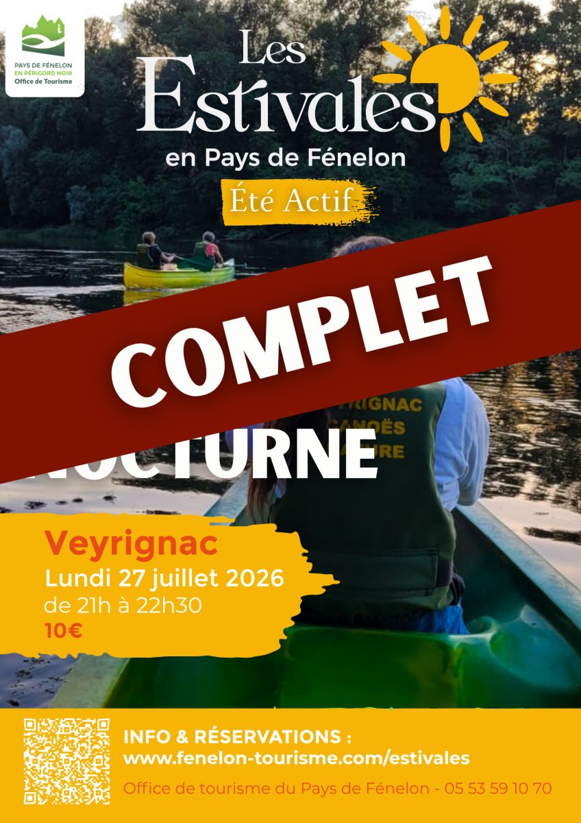 ÉTÉ ACTIF : Canoë Nocturne à Veyrignac [COMPLET]