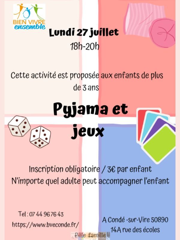 Soirée pyjama et jeux de sociétés