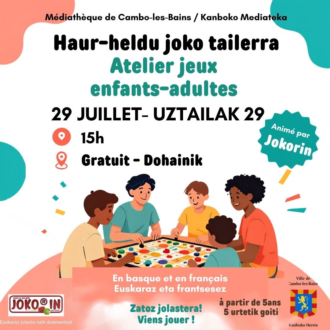 Atelier jeux enfants-adultes