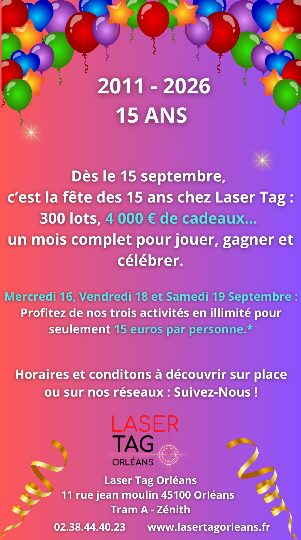 15 ans laser tag orléans