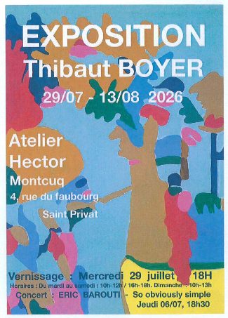 Exposition à l'Atelier Hector :  Thibaut Boyer