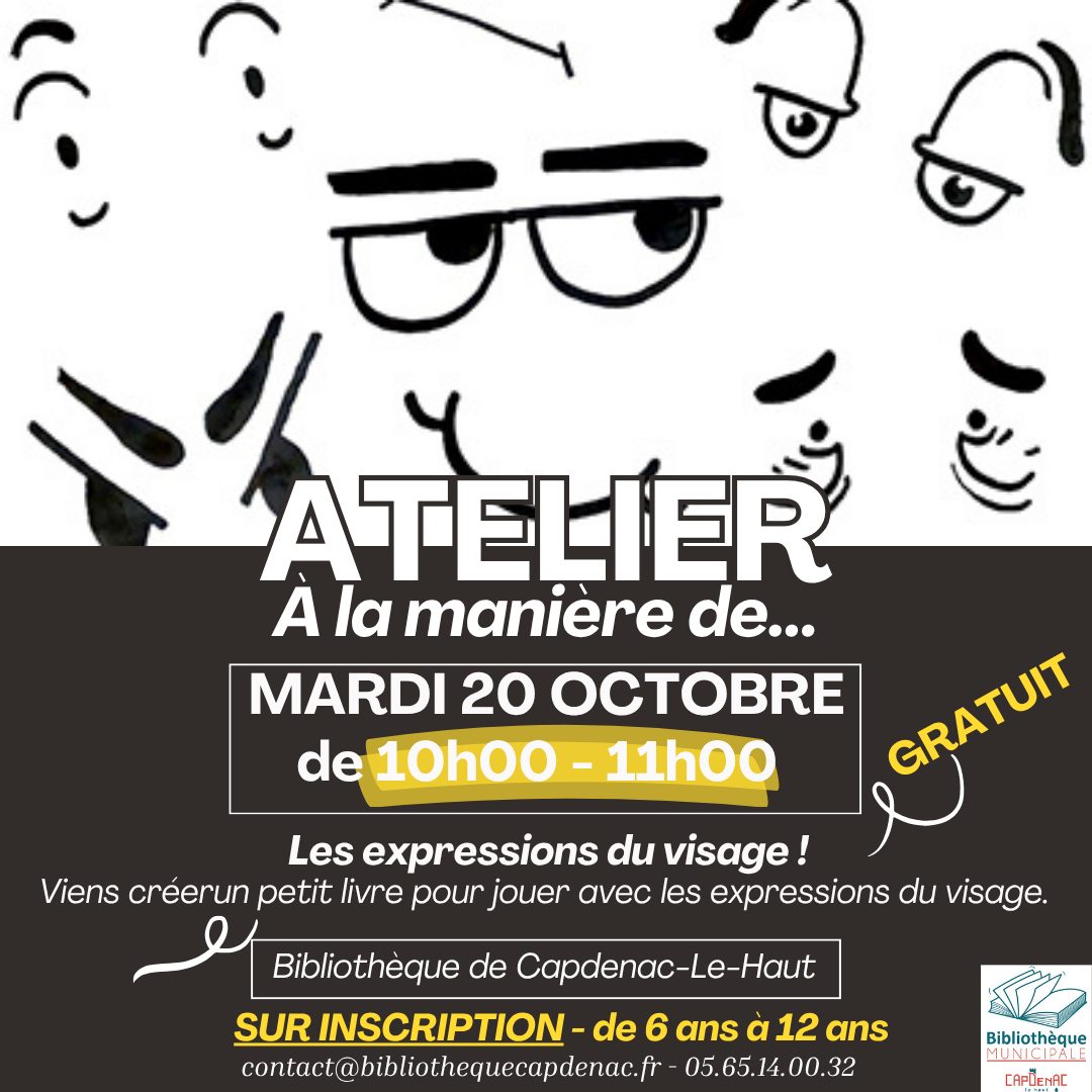 Atelier Créatif « A la manière de ... » à la Bibliothèque de Capdenac