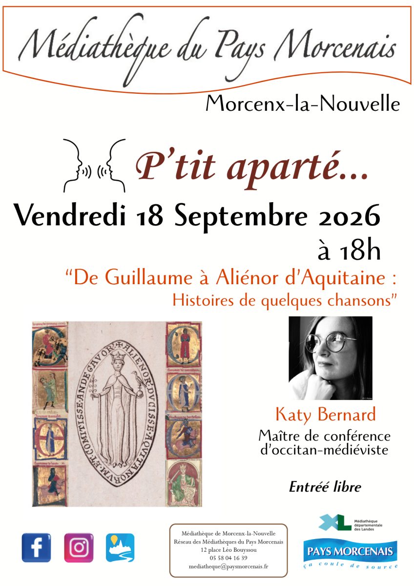 P'tit aparté... "De Guillaume à Aliénor d'Aquitaine"