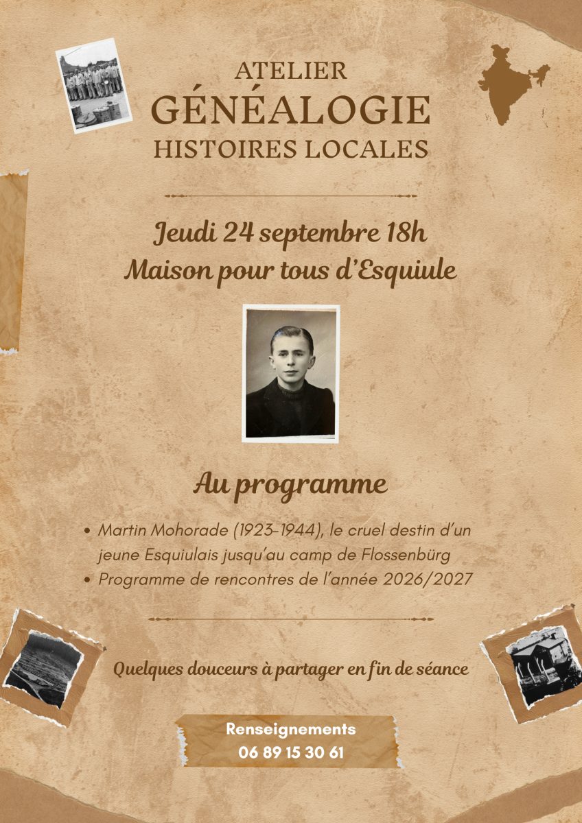 Atelier généalogie - Histoires locales