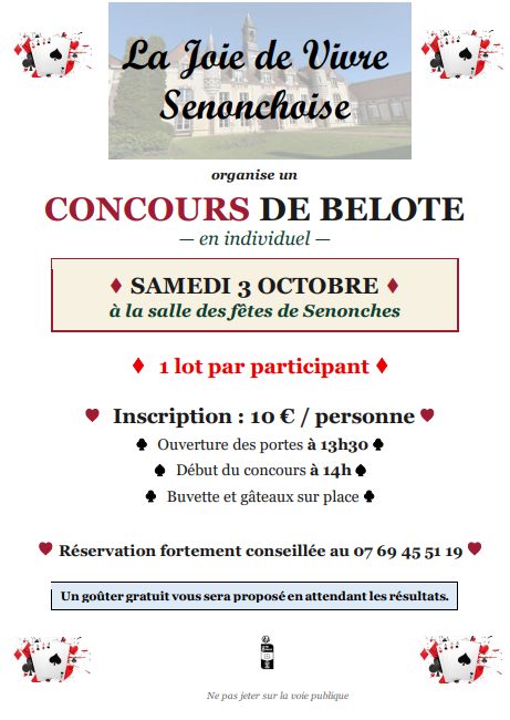 Concours de Belote - en individuel