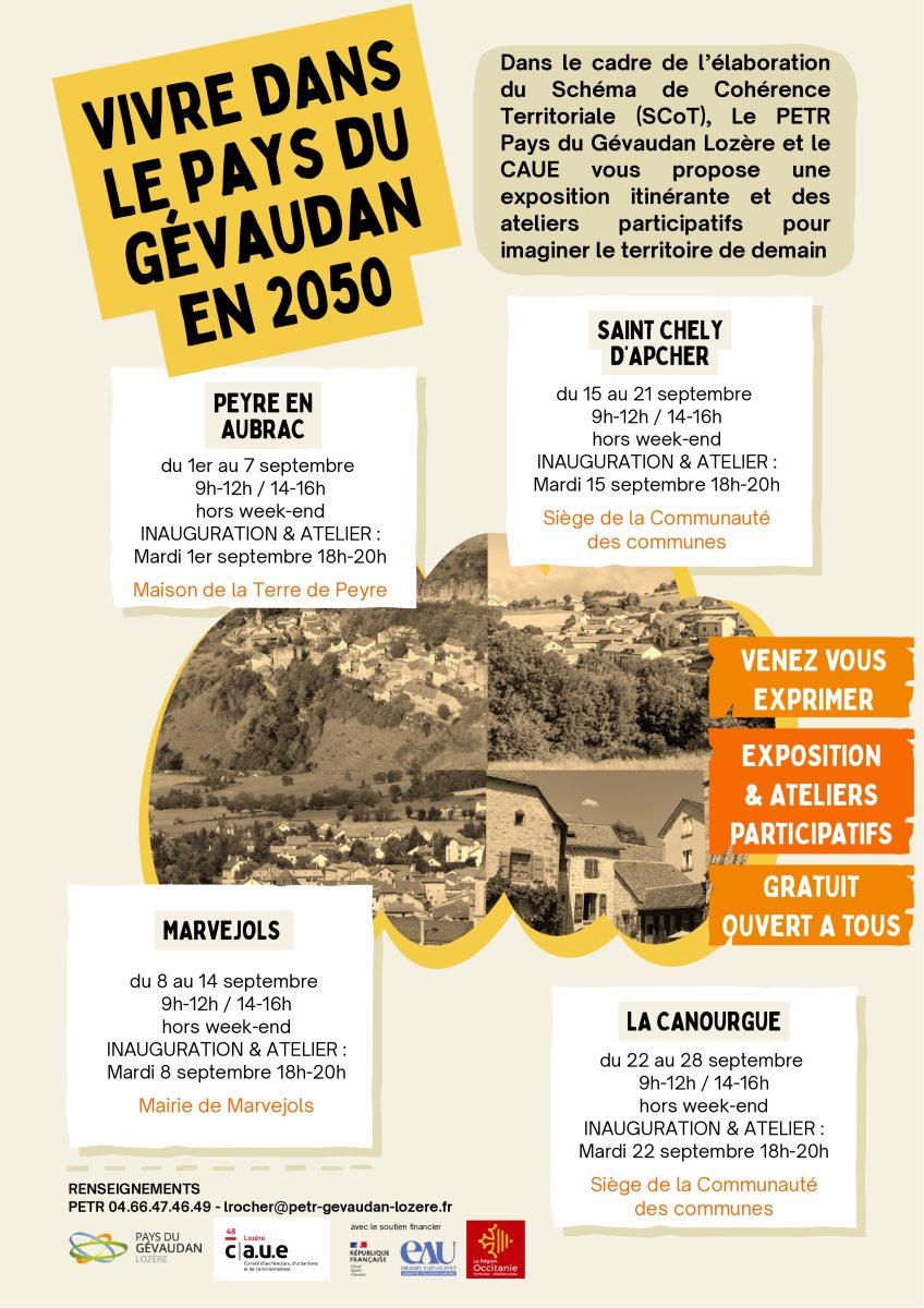 EXPOSITION ITINÉRANTE - VIVRE DANS LE PAYS DU GÉVAUDAN EN 2050
