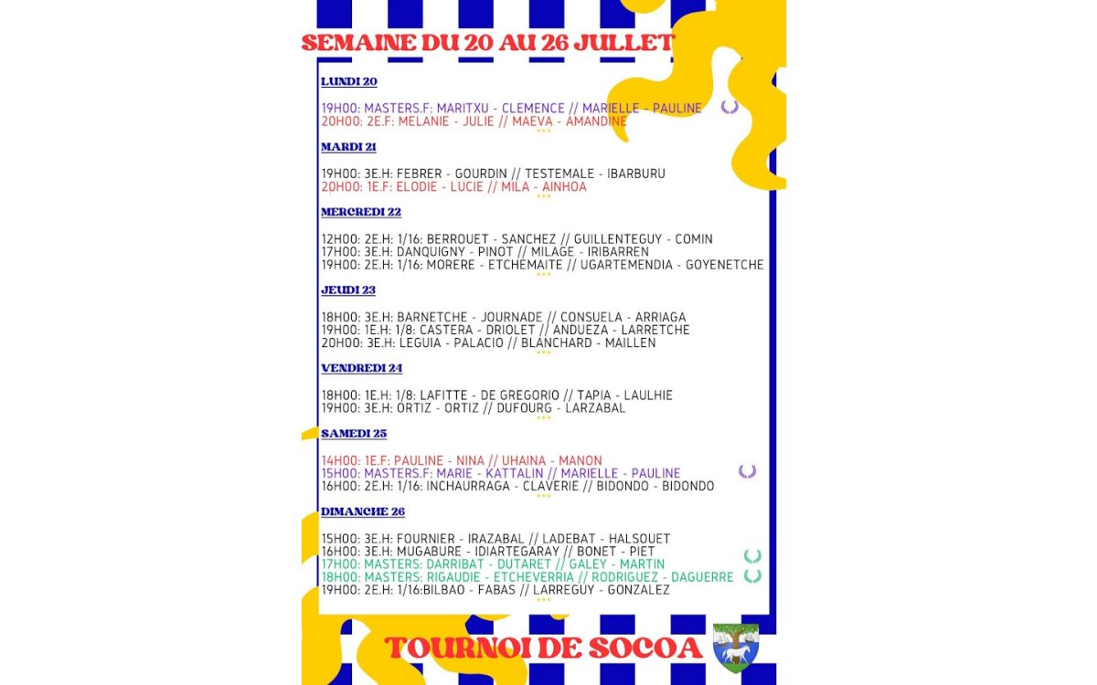Tournoi de pala, Socoa.