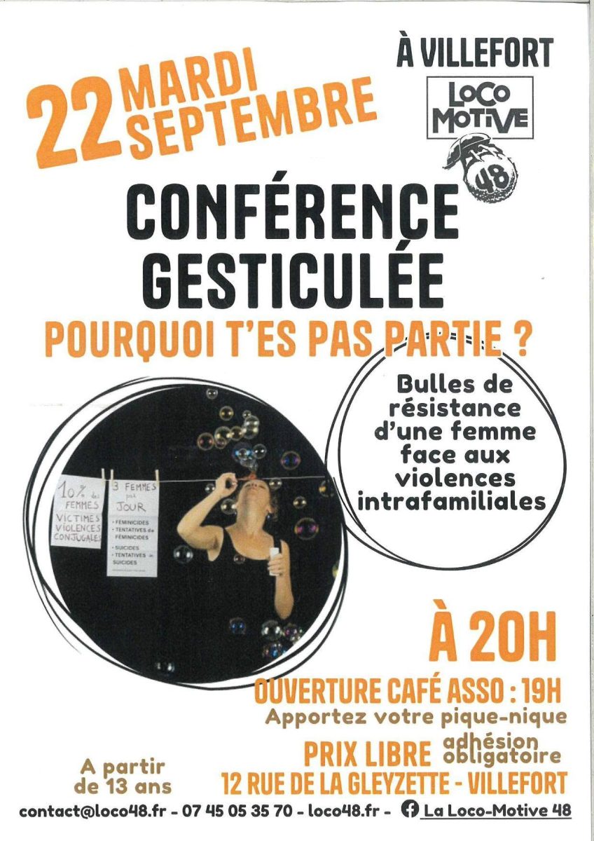 CONFÉRENCE GESTICULÉE "POURQUOI T'ES PAS PARTIE ?"