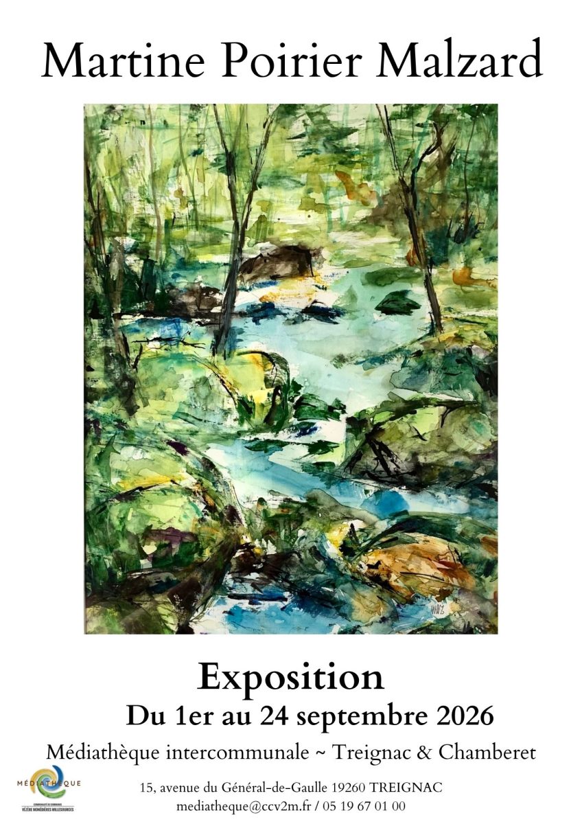 Médiathèque : Exposition de Martine Poirier Malzard