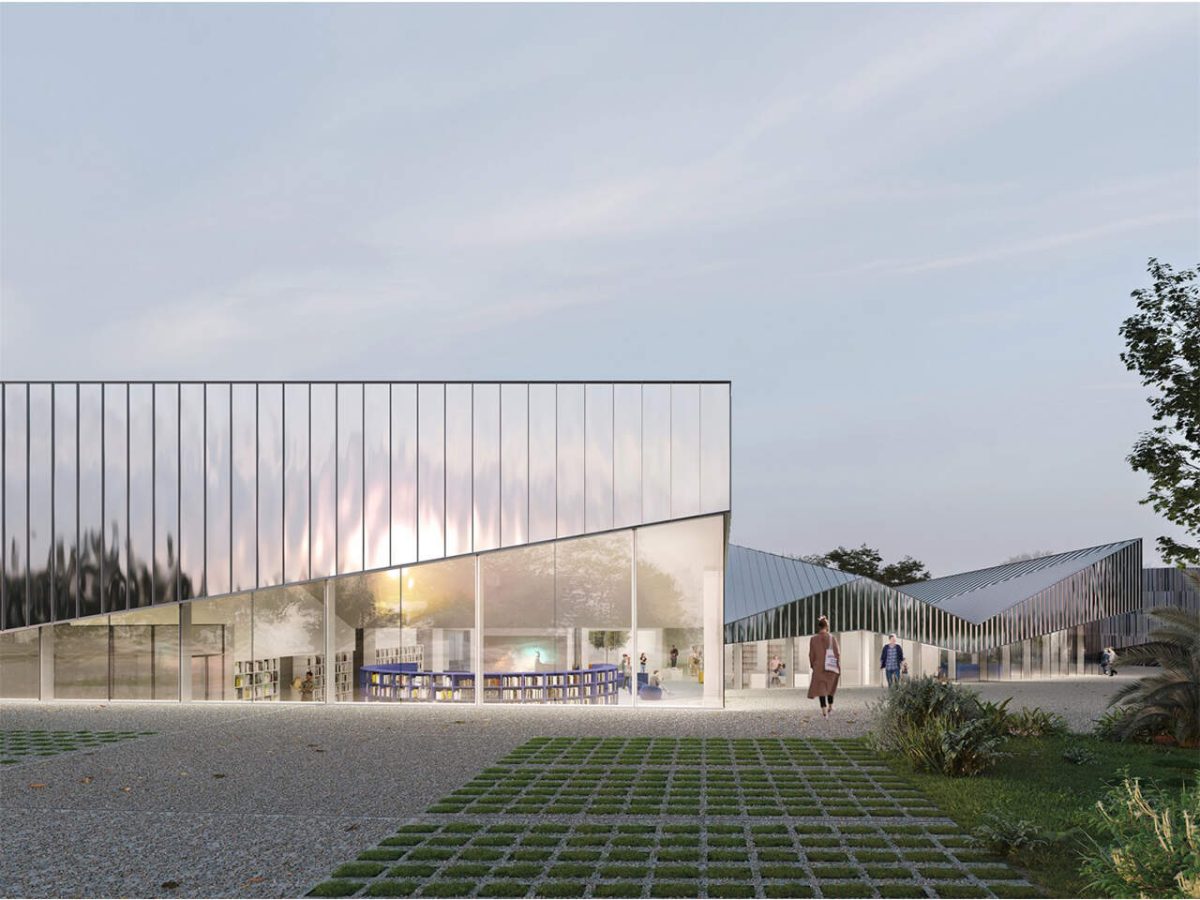 Le chantier de la future médiathèque