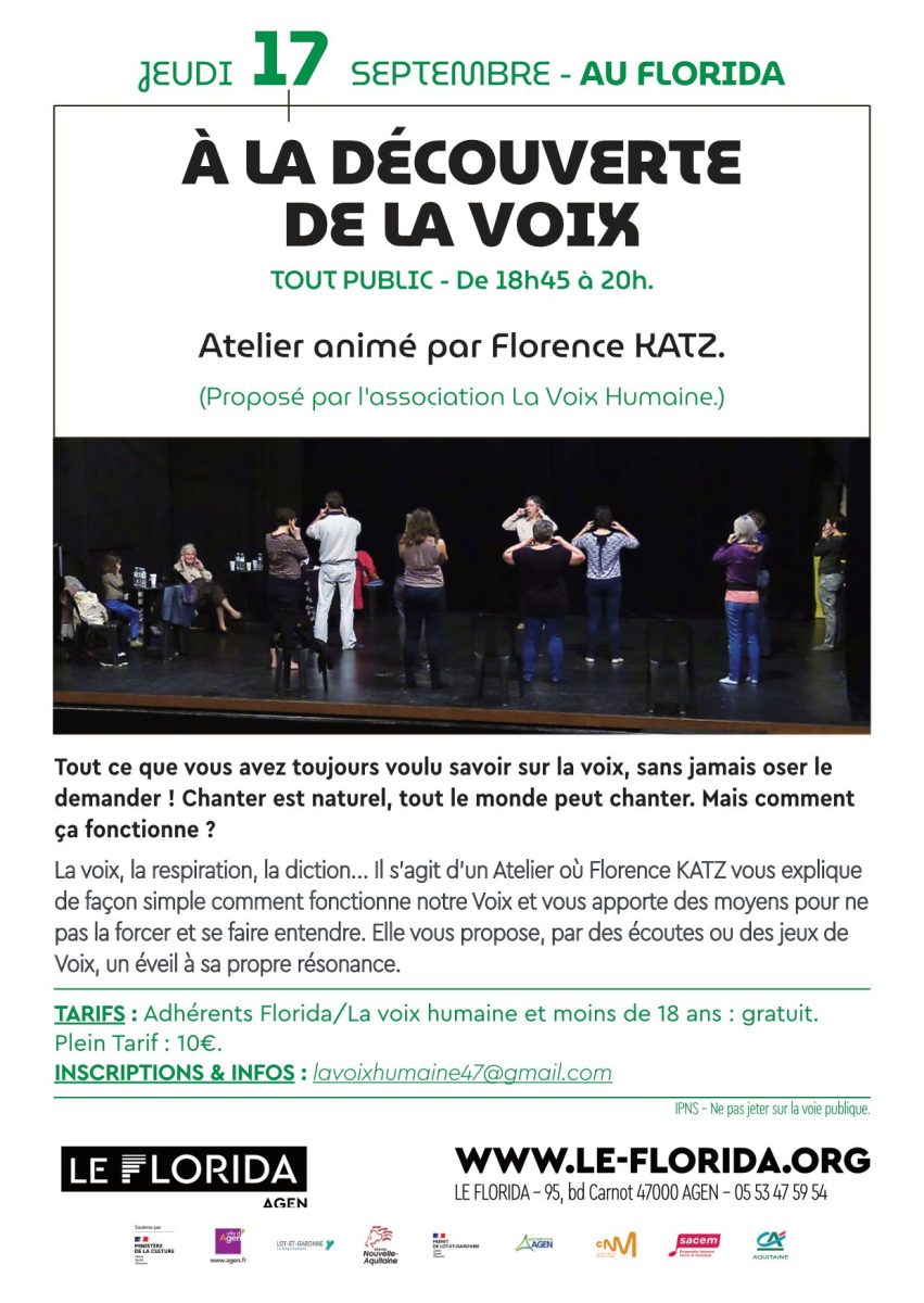 Atelier : À la découverte de la voix