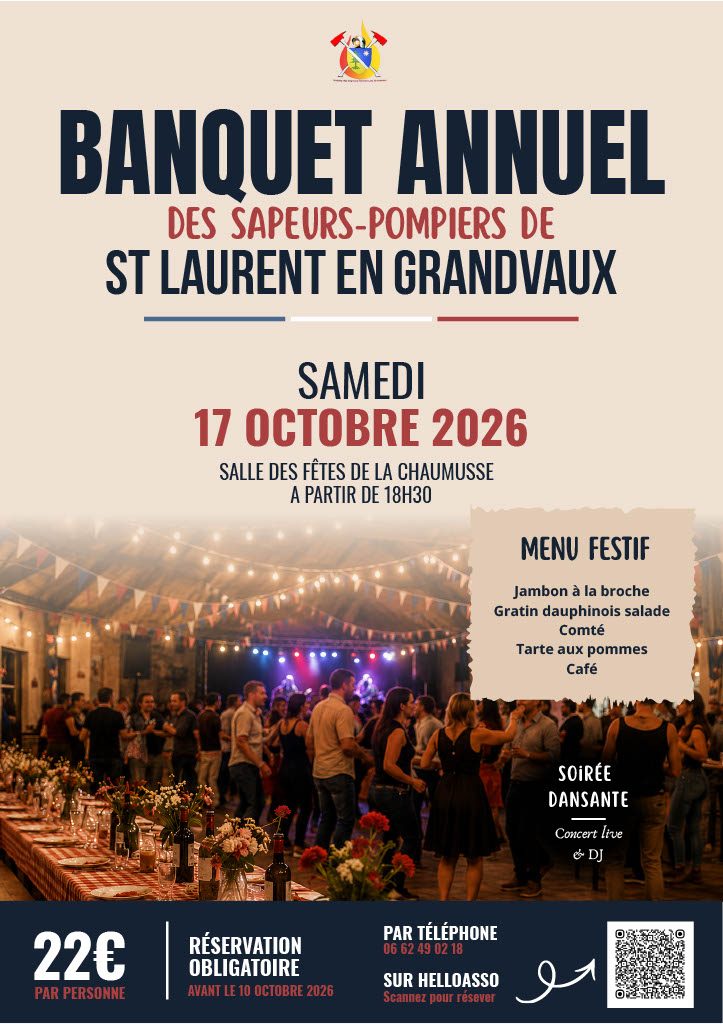 Banquet annuel des sapeurs pompiers