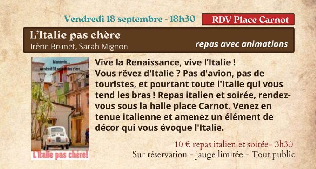 Festival Re-naissance à Figeac : l’Italie pas chère