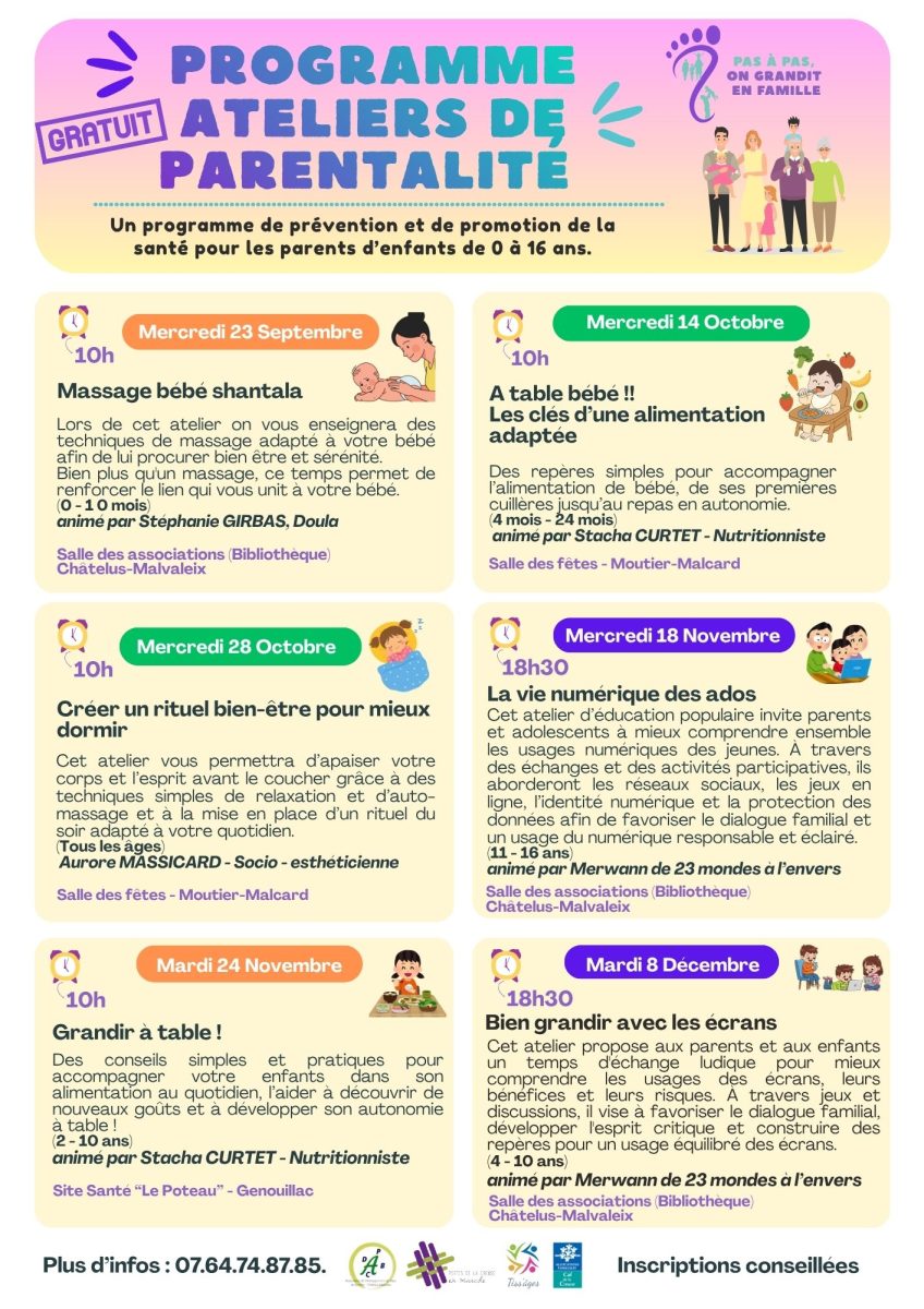 Programme ateliers de parentalité