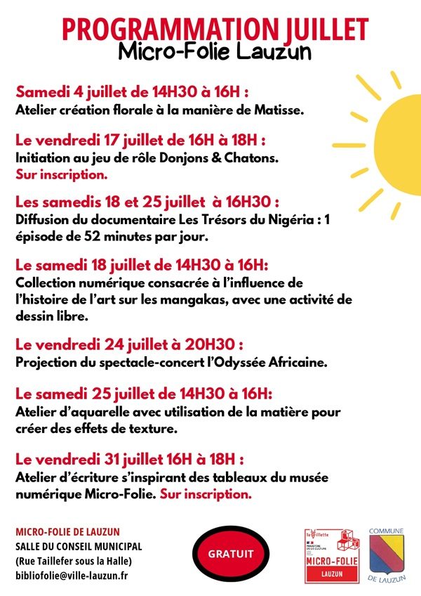 Micro-Folie : Atelier d'écriture